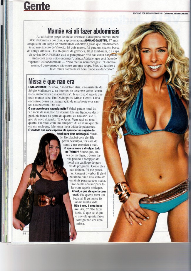 Barraco de Jesus Luz e Lívia Andrade leva novamente Divinópolis para as páginas de fofocas da revista Veja veja divinpolis